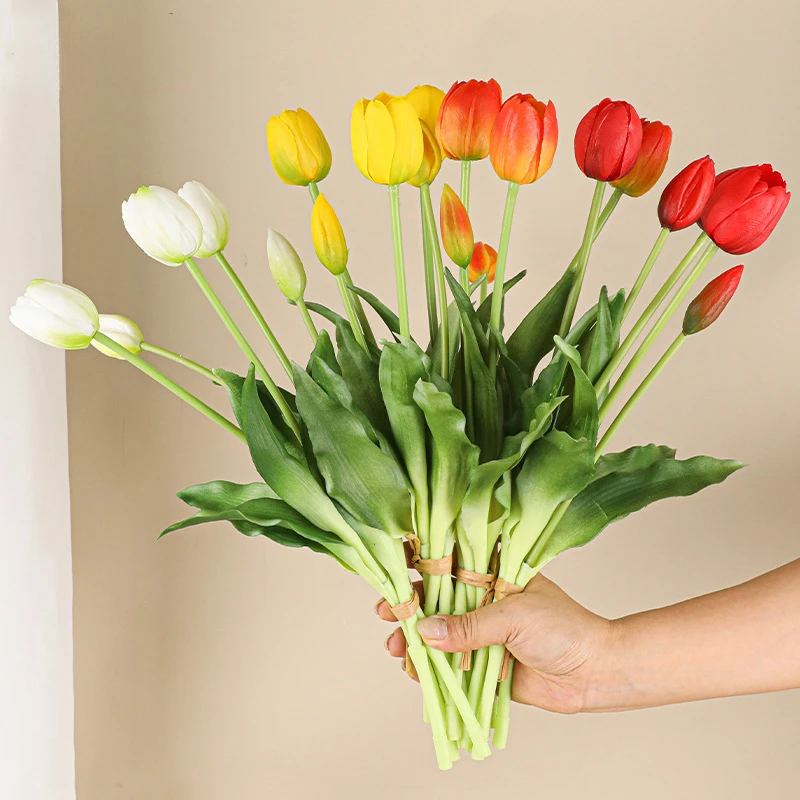 Home Decor Tulip - Tulipes artificielles à 5 têtes, décoration