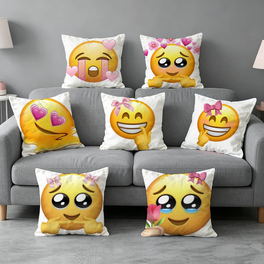 Home Decor Emoji - Housse de coussin en microfibre douce