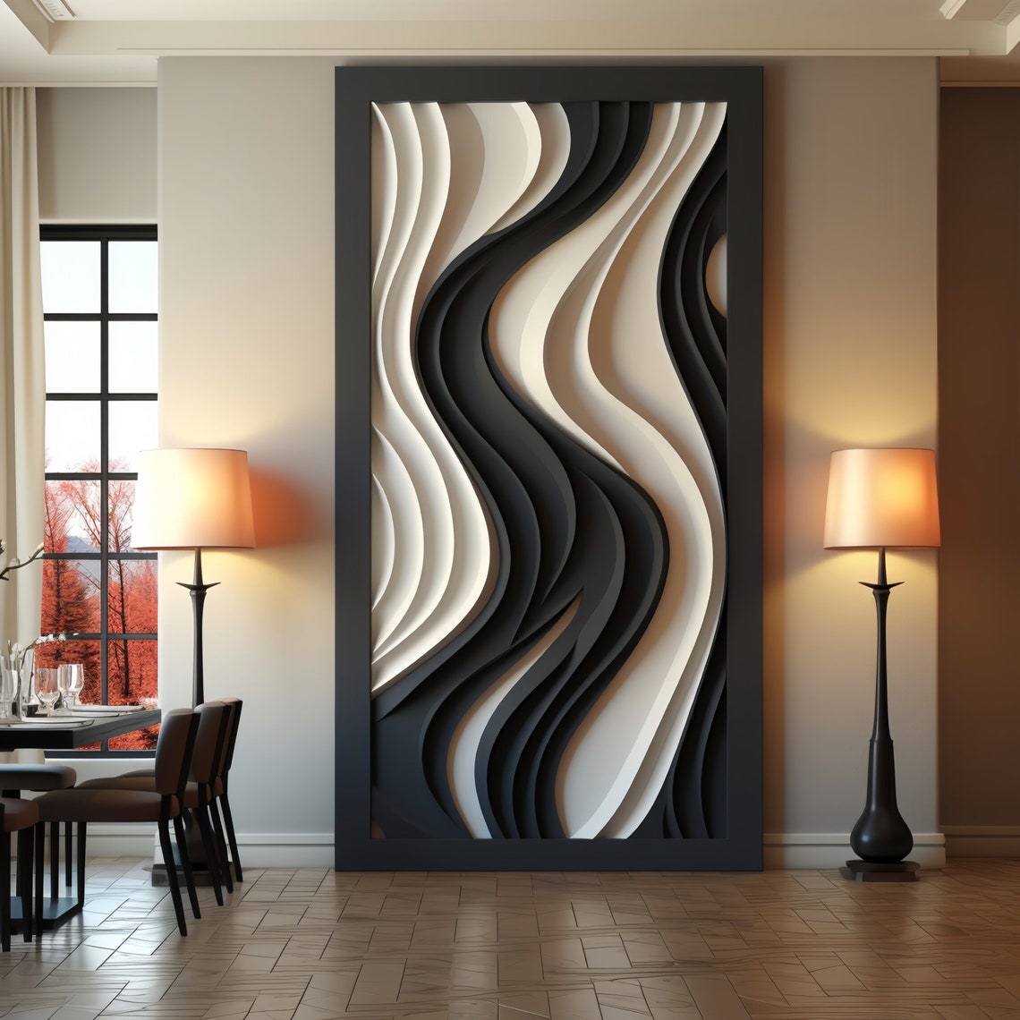 Home Decor Vision Board - Décoration murale en bois 3D xx-Wave