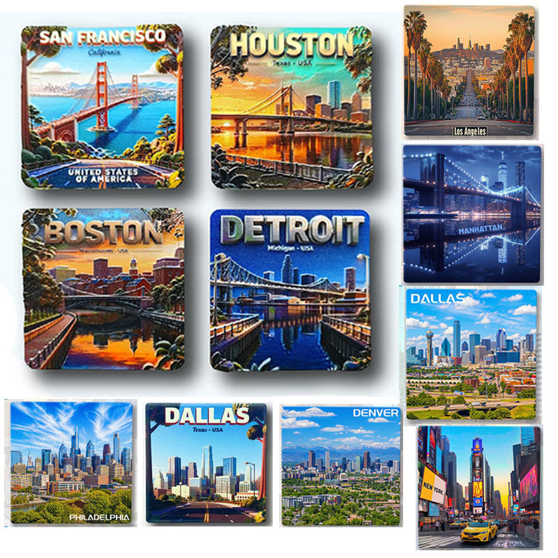 Home Decor Dallas - Aimants de réfrigérateur USA : Dallas,