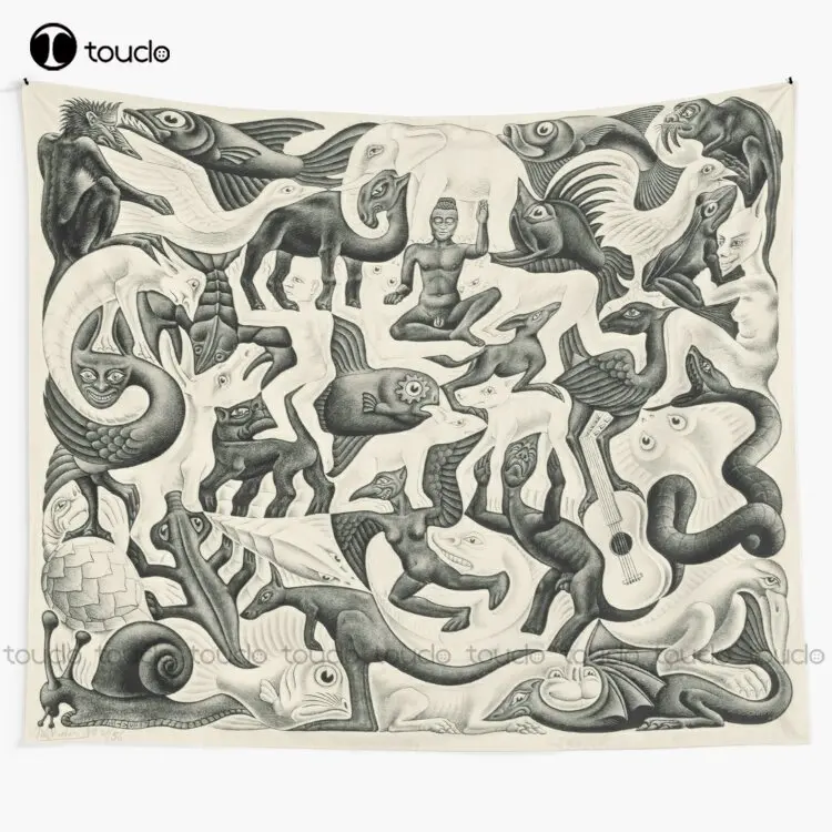 Home Decor Website Free - Escher-avion remplissage Ii tapisserie bon tapisserie