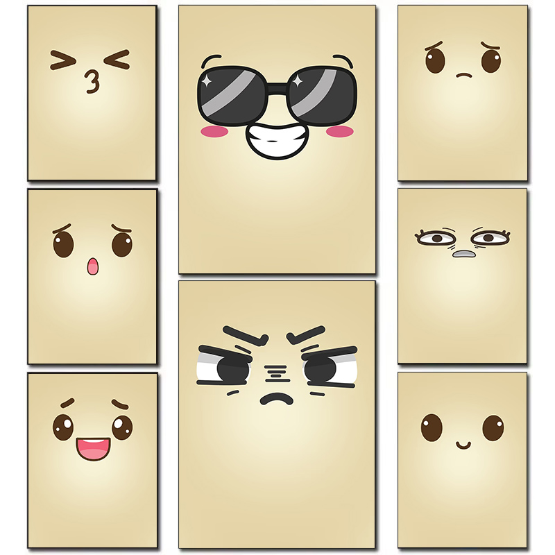 Home Decor Emoji - Impression sur toile à motif d'emojis