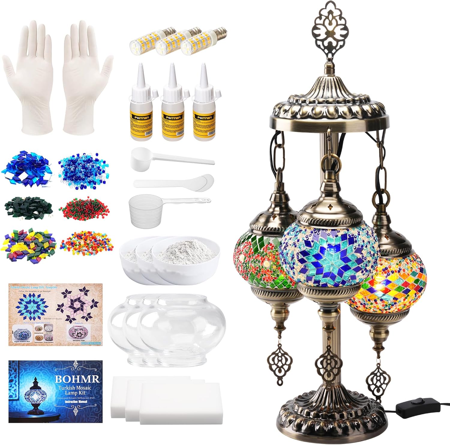 H&M Home Decor - Kit de lampe turque en mosaïque
