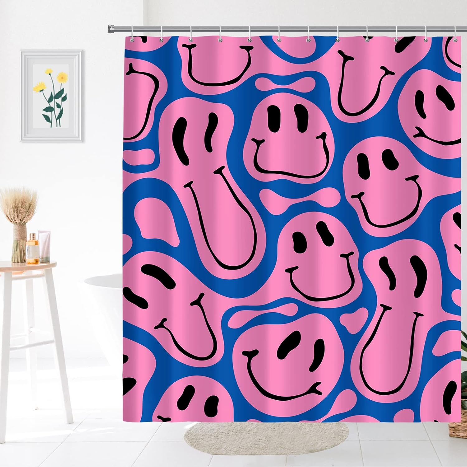 Home Decor Emoji - Rideau de douche avec imprimé visage
