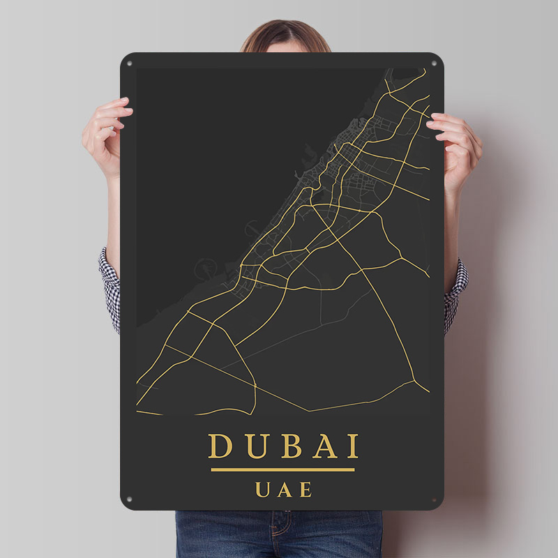 Home Decor Uae - Affiche d'art imprimée avec la carte