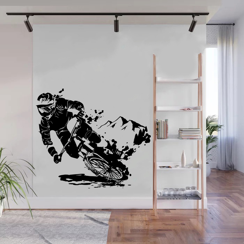 Home Decor Vinyl Flooring - Autocollant mural de vélo de sport
