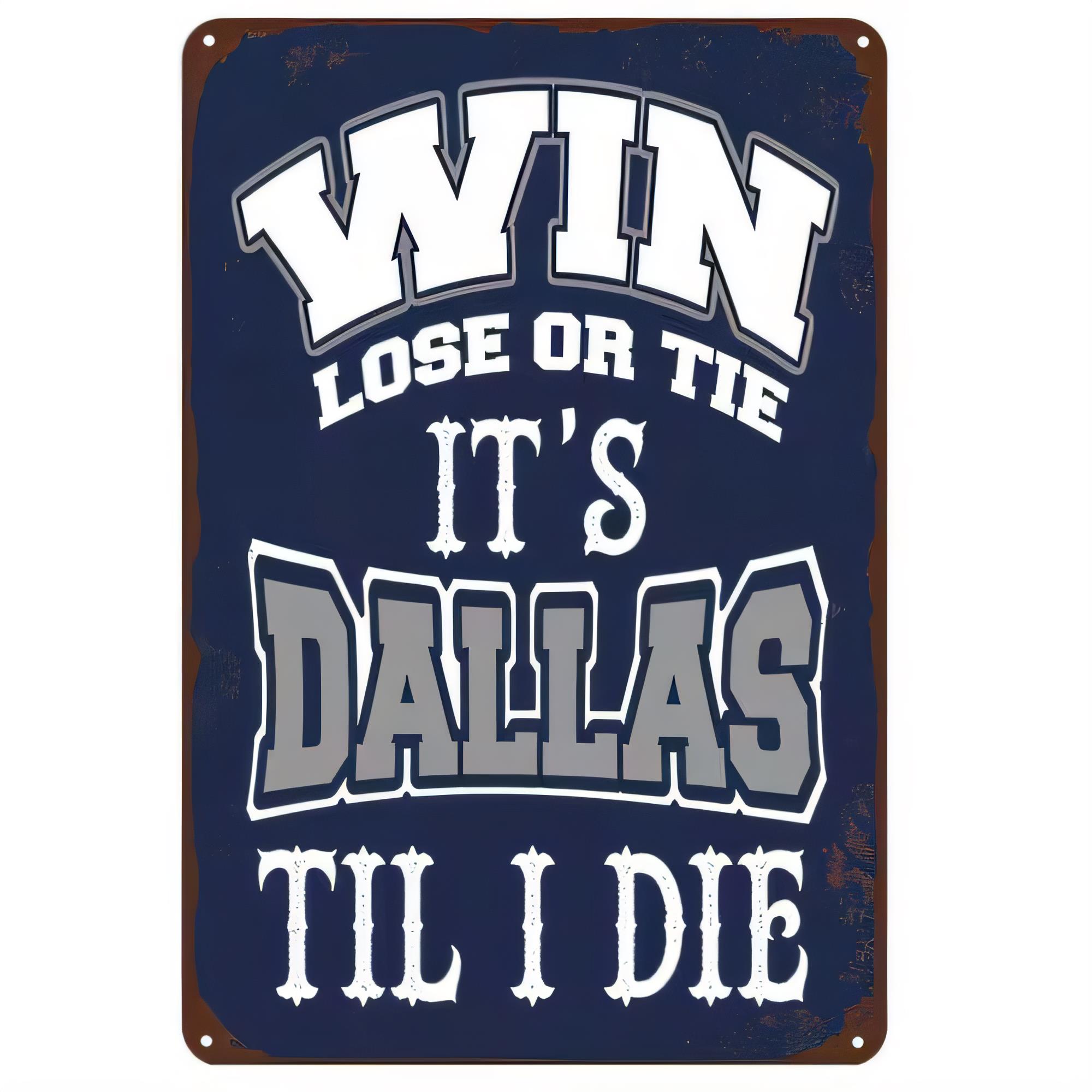 Home Decor Dallas - Plaque en métal, « Y'all Lose
