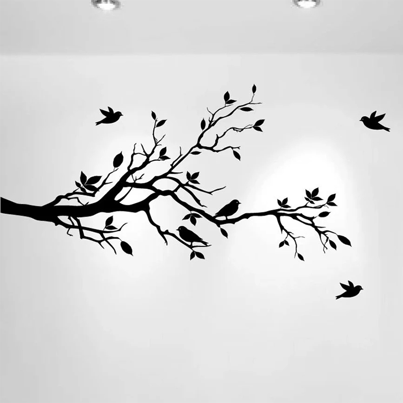 Home Decor Vinyl Flooring - Autocollant Mural en Vinyle avec Branche