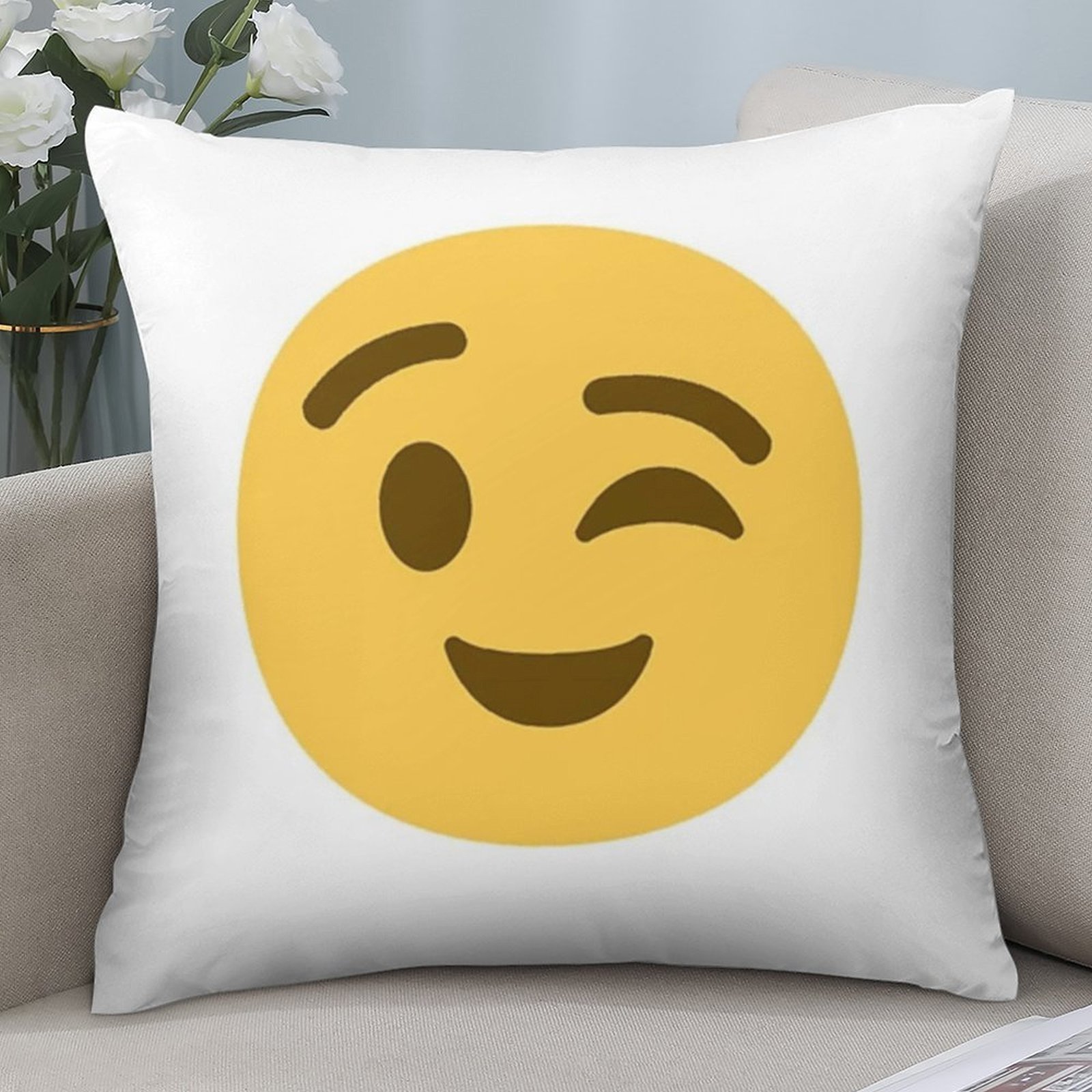 Home Decor Emoji - Housse de coussin avec emoji mignon