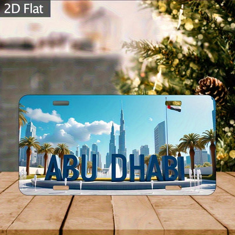 Home Decor Uae - Plaque d'immatriculation vintage en aluminium de