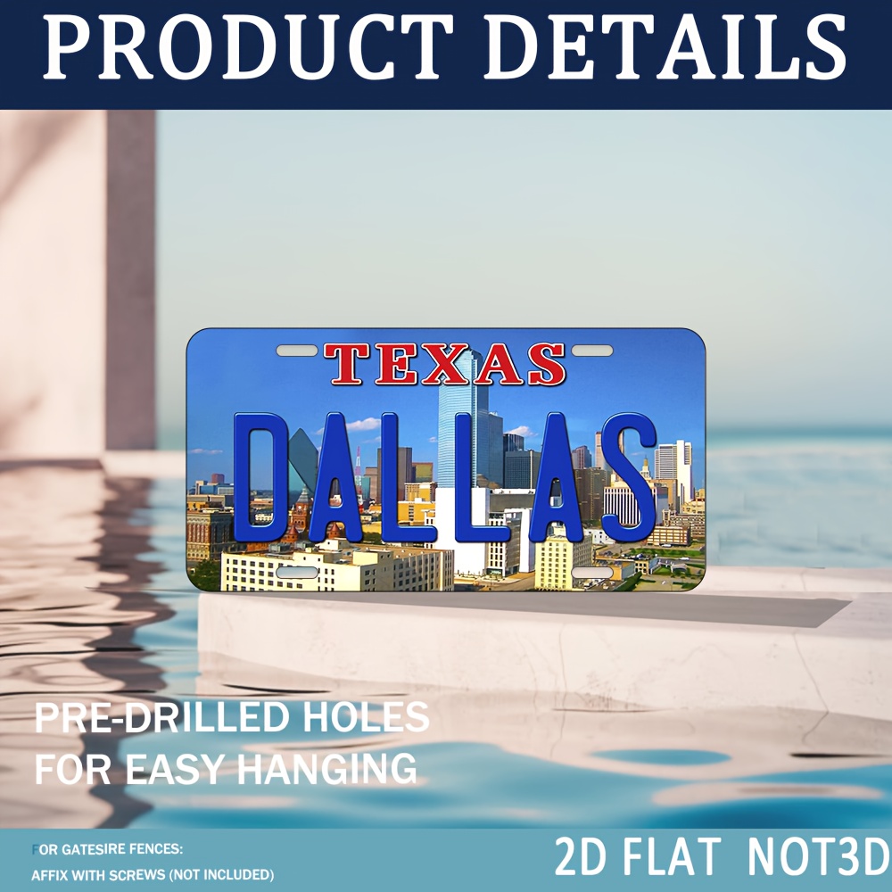 Home Decor Dallas - Panneau mural en métal vintage du