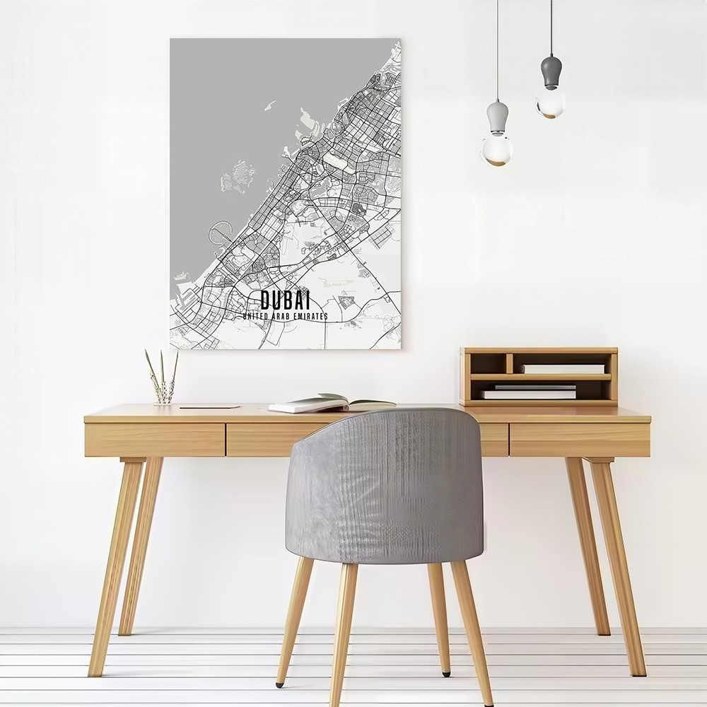Affiche de la carte de la vill - Home Decor Uae avis et prix