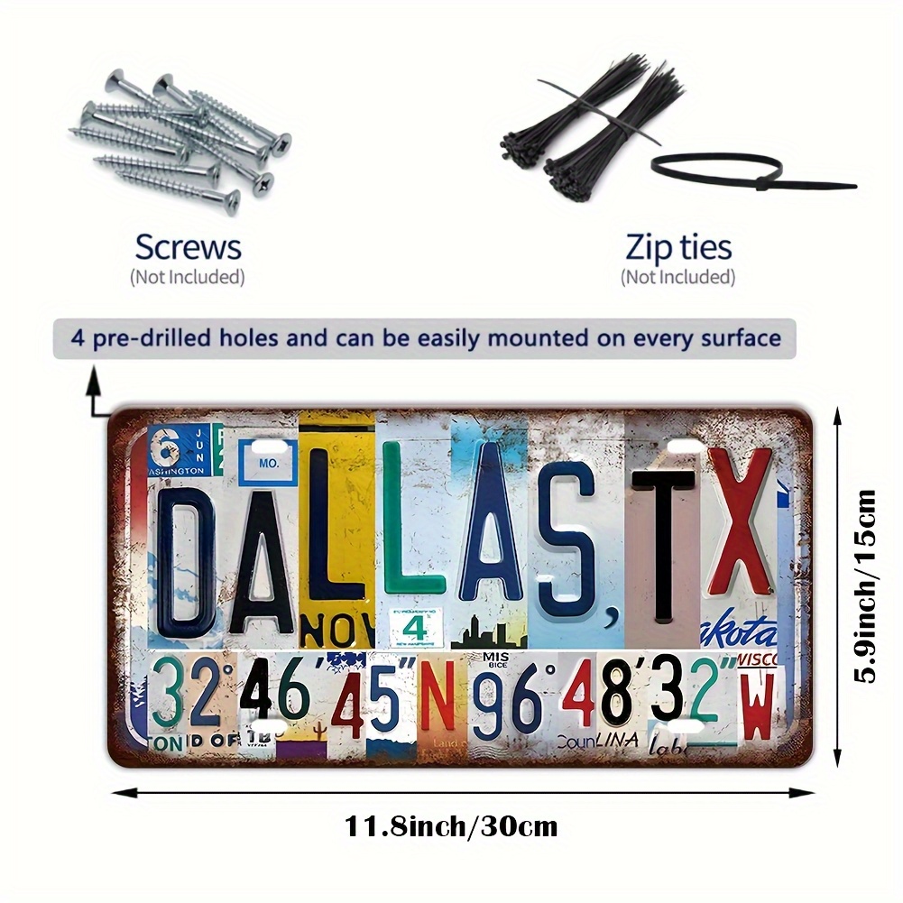 Plaque murale en métal 2D, sty - Home Decor Dallas avis et prix