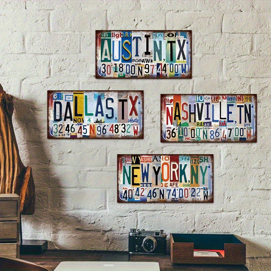 Plaque murale en métal 2D, sty - Home Decor Dallas avis et prix