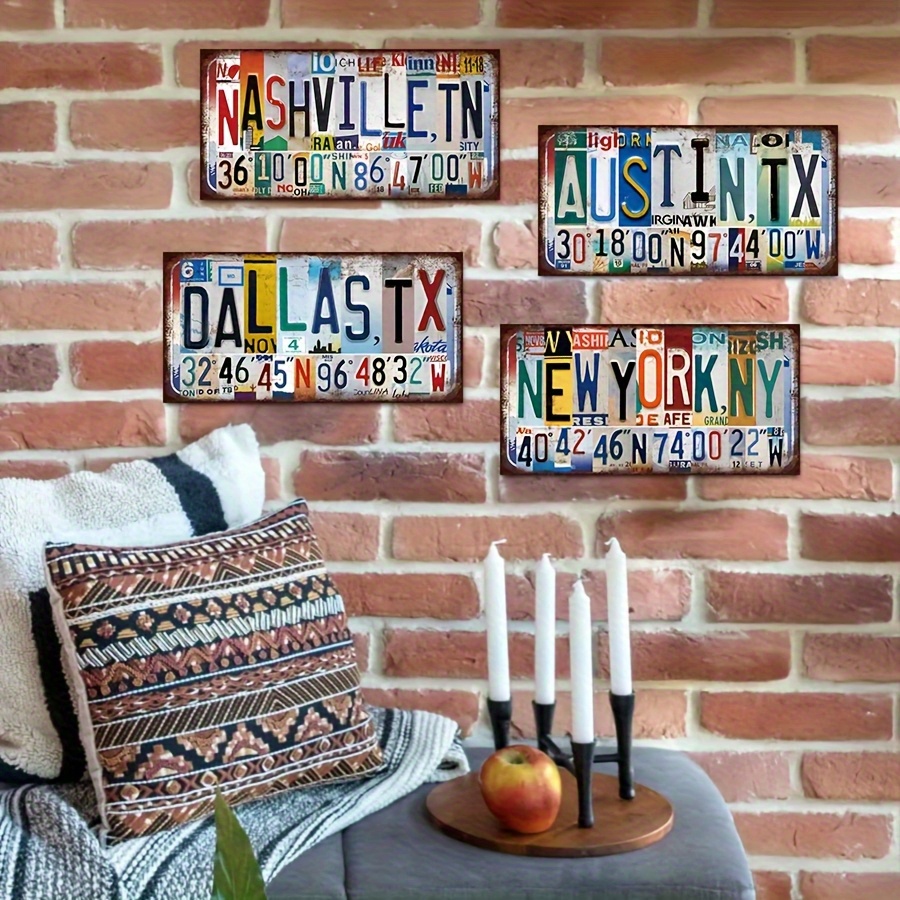 Plaque murale en métal 2D, sty - Home Decor Dallas avis et prix