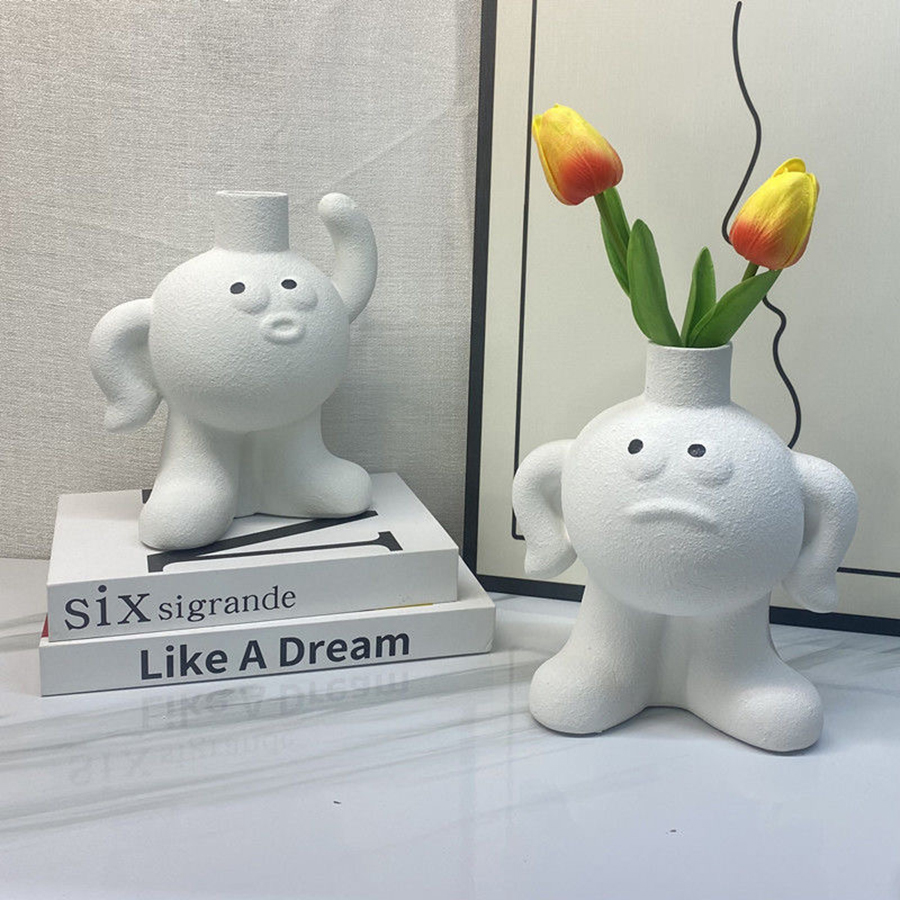 Vase à fleurs en céramique cré - Home Decor Emoji avis et prix