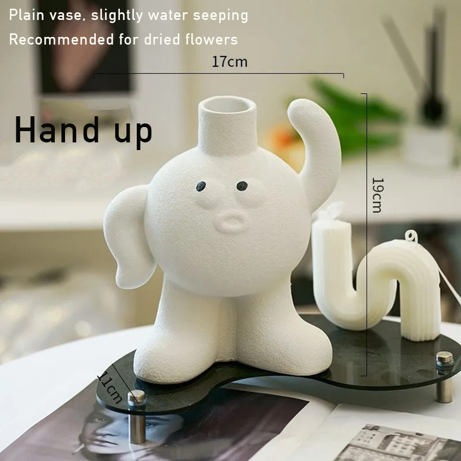 Vase à fleurs en céramique cré - Home Decor Emoji avis et prix