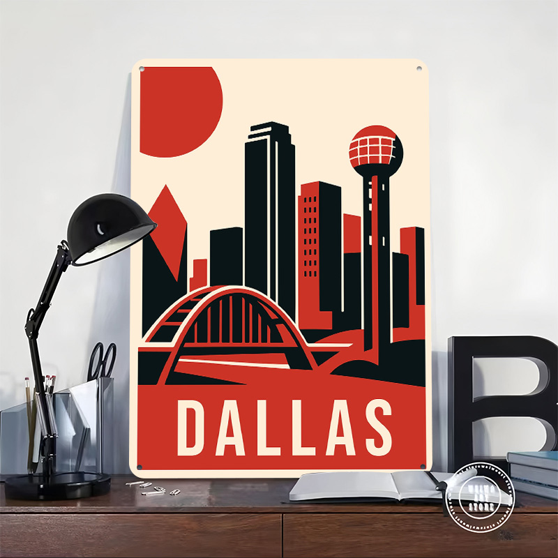 Affiche de voyage vintage Dall - Home Decor Dallas avis et prix