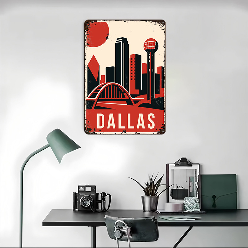 Affiche de voyage vintage Dall - Home Decor Dallas avis et prix