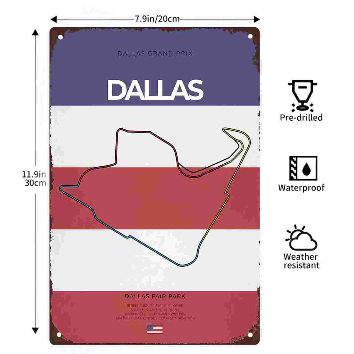 Affiche murale vintage 2D plat - Home Decor Dallas avis et prix