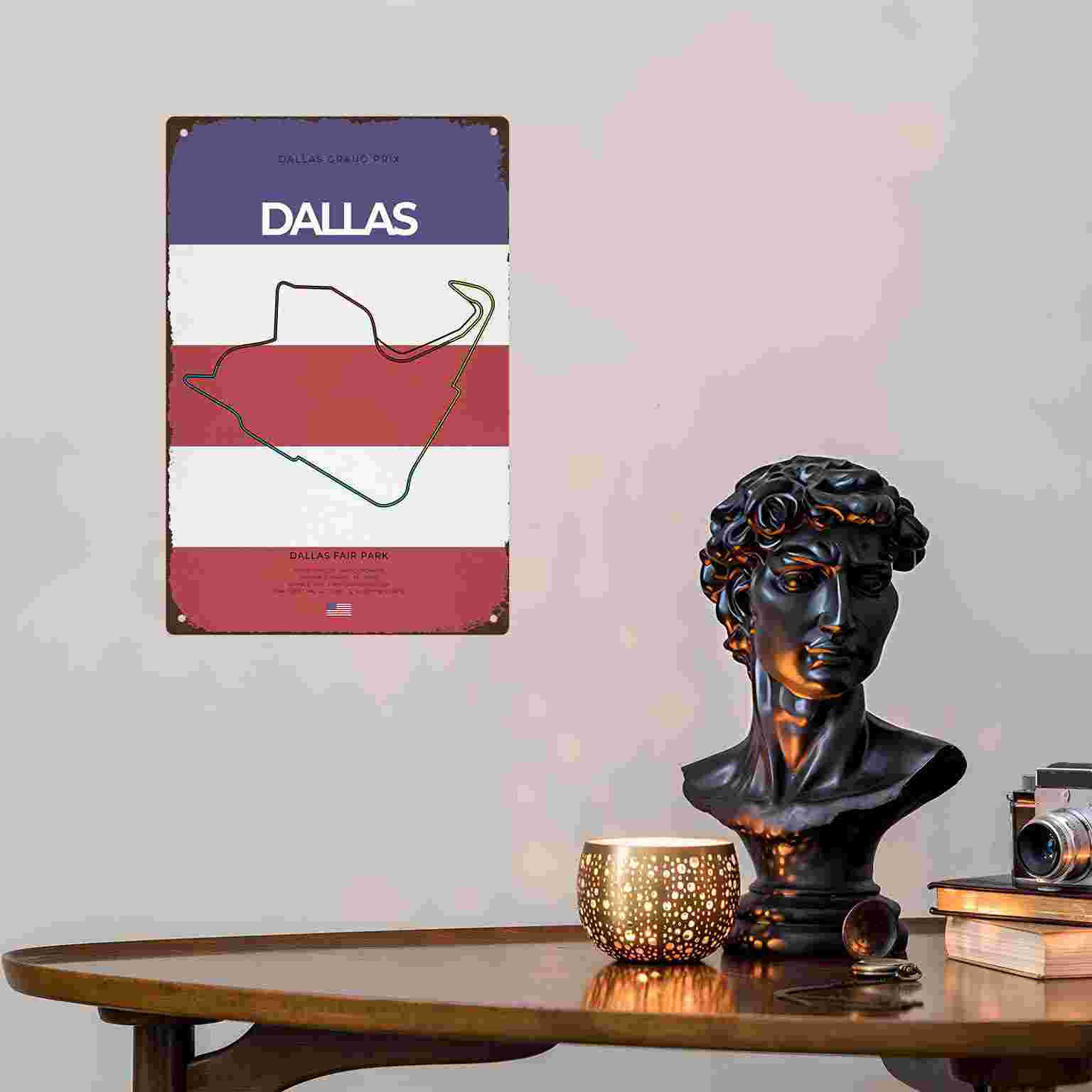 Affiche murale vintage 2D plat - Home Decor Dallas avis et prix