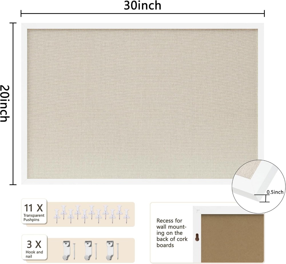 Tableau en liège 30x20 pouces, - Home Decor Vision Board avis et prix